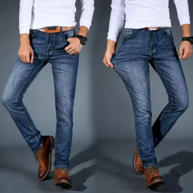 Levis Jeans 501 - Celana Jeans Pria Kasual Lurus Stretch