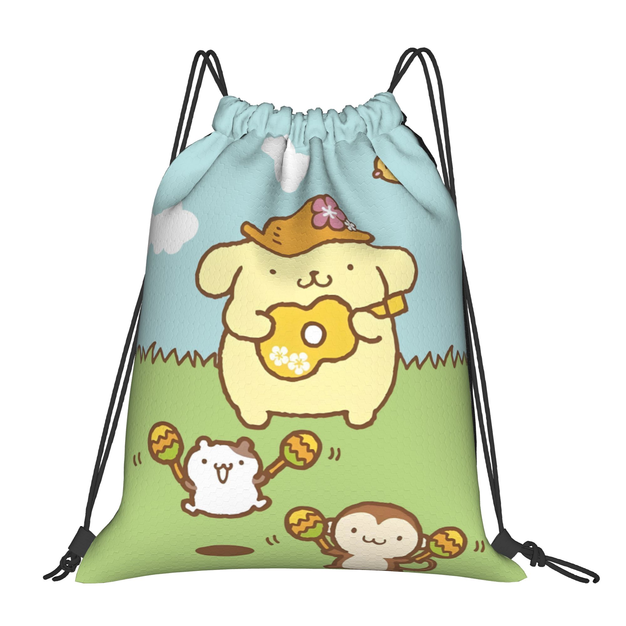 Pet Portrait Custom - Tas Ransel Serut P-Pompompurines Kustom untuk