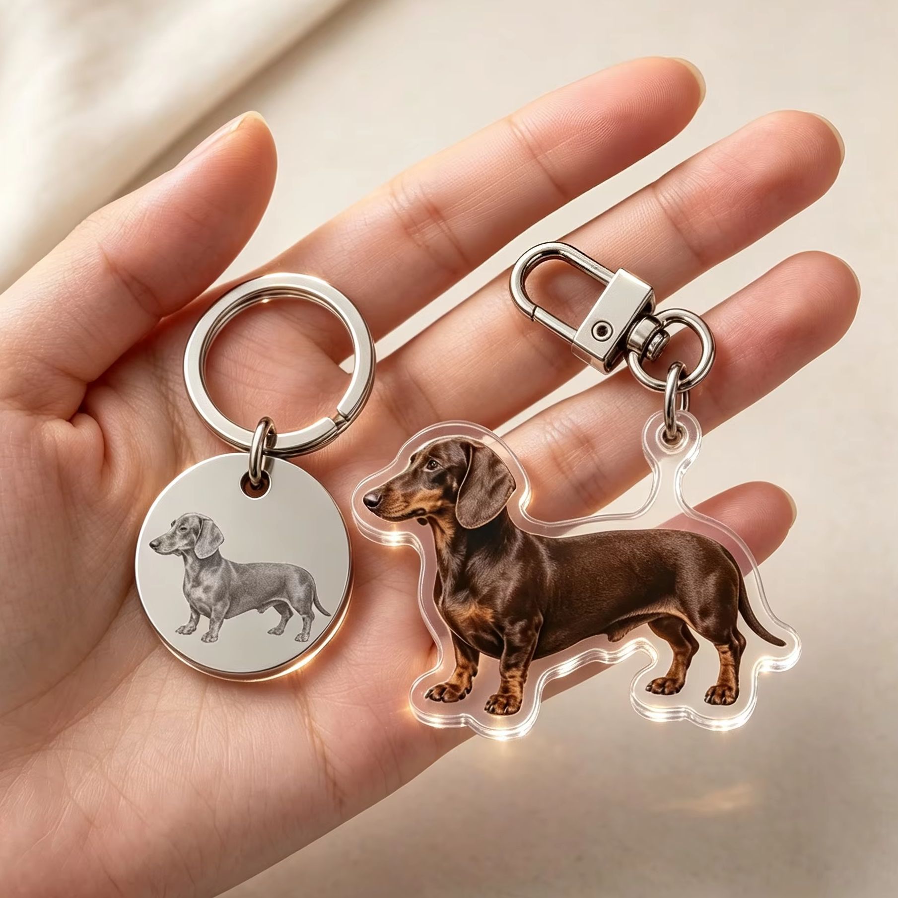 Pet Portrait Custom - Set Gantungan Kunci Foto Hewan Peliharaan