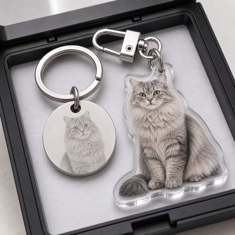 Set Gantungan Kunci Foto Hewan - Pet Portrait Custom ulasan dan harga