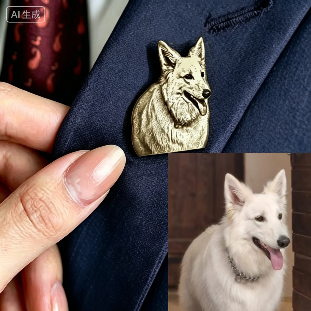 Bros Pin Foto Potret Hewan Pel - Pet Portrait Custom ulasan dan harga